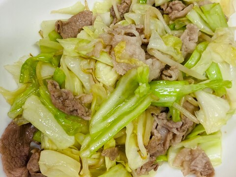 キャベツとモヤシと豚肉のシャキシャキ野菜肉炒め